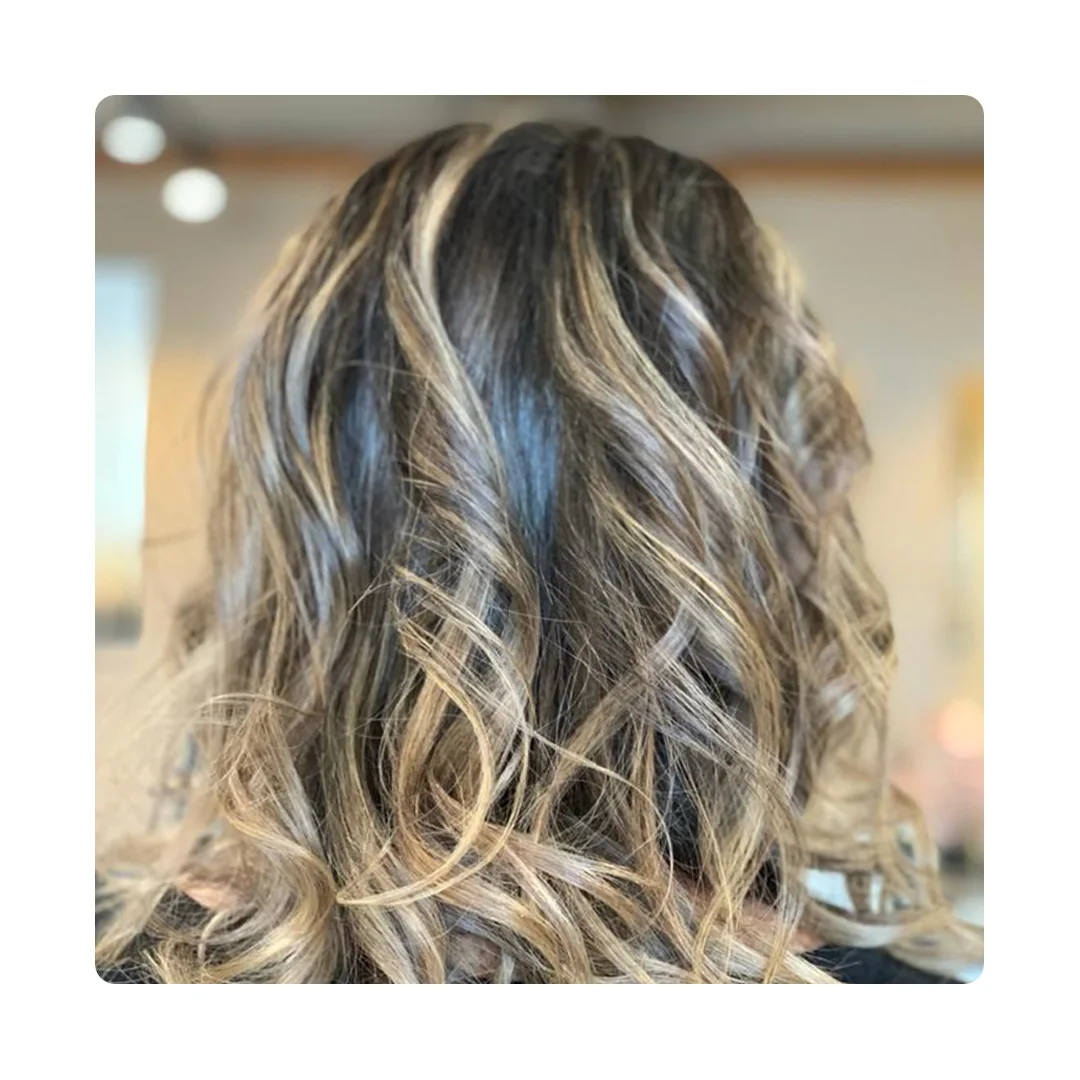 Dimensional blonde hair color