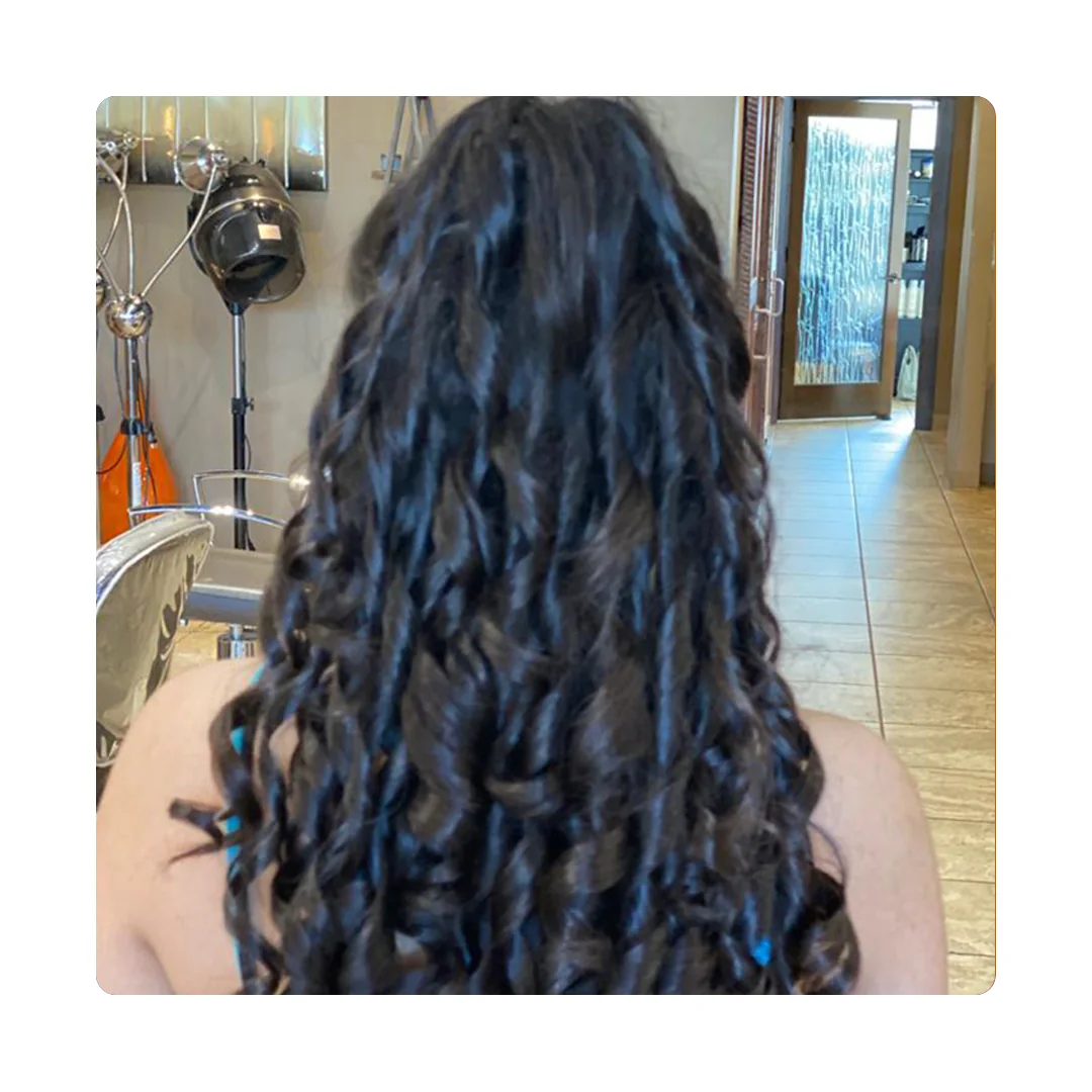 Long dark curls