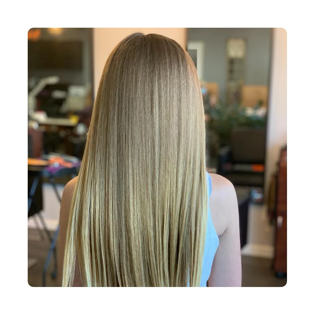 Long blonde hair