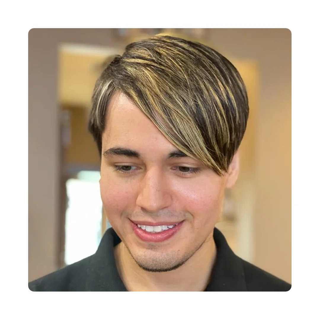 Men's haircut and styling
