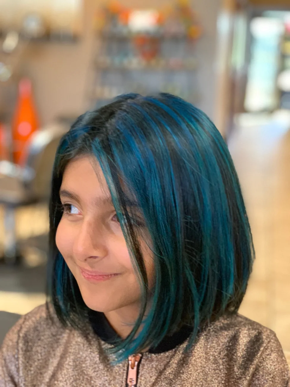 Teal bob hair color